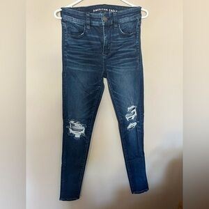 American Eagle Outfitters Dark Blue Stretch Jeans
